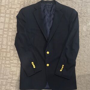 Brooks Brothers Navy Blazer with Gold Accents